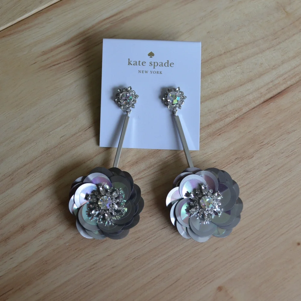 KATE SPADE Statement Sequin Drop Earrings